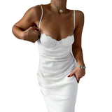 Women Dresses Summer Slim Fit Long Dress Sexy Lace Sling Dress