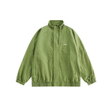 Unisex Jacket Simple Loose Retro Stand Collar Jacket Men's Coat