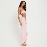 Women Dresses Summer Sexy Camisole Flowers Skirt Suit