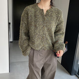 Women Cardigan Sweater Autumn Sweater Cardigan Long Sleeve Loose Button 3ty920