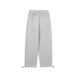 Men Jeans Flame Letter Flocking Embroidered Slacks