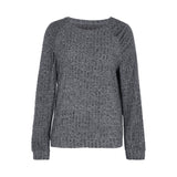 Women Knitted Sweater Autumn Solid Color Knitted Top