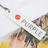 Purple Brand T Shirts Spring/Summer Abstract Printing Hip Hop Men's and Women's Loose Casual Short-Sleeved T-shirt