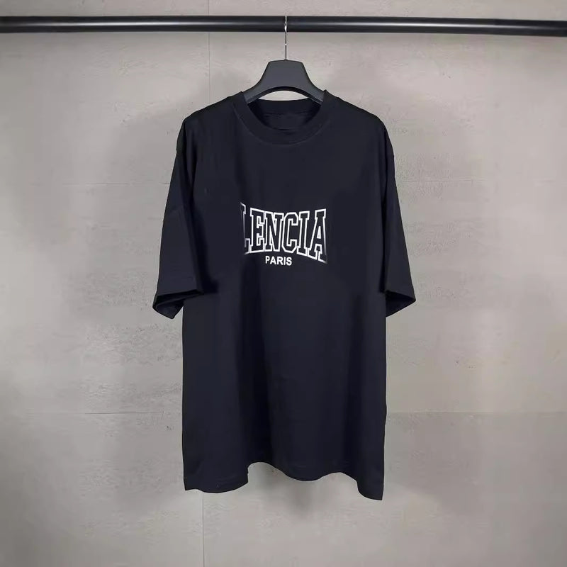 Men T-shirts French Paris Classic LOGO Art Crack Printing Loose Short Sleeves