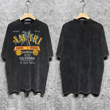 Amiri T-shirt Washed and Worn Retro Short Sleeve T-shirt
