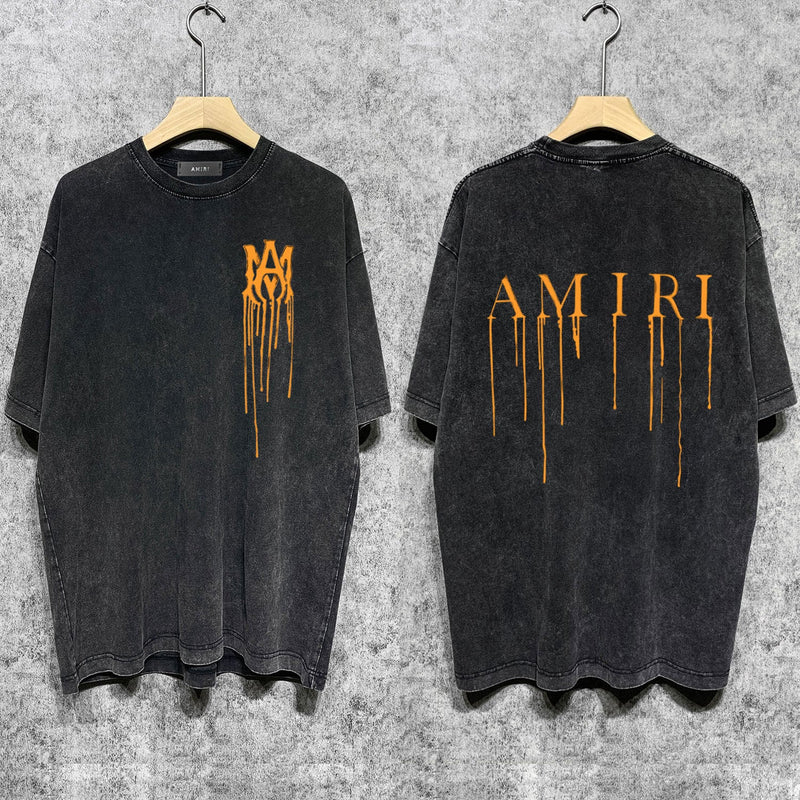 Amiri T-Shirt Distressed Retro Short Sleeve T-shirt