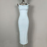 Women Dresses Suspender Dress Slit Sheath Skirt Vest Dress