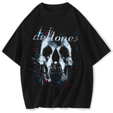 Men Gothic Letter Dog Printed T-Shirt Hip Hop Streetwear