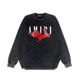 Amiri Long-Sleeve Shirt Vintage Distressed Long Sleeve T-shirt
