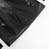 Women Dresses Pu Mesh Leather Skirt Autumn and Winter Short Skirt Xs23255ll (Csm202403)