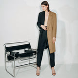 Women Trench Coat Coat Autumn and Winter Long Sleeve Leather Coat