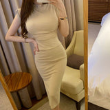 Women Dresses Sleeveless Dress Long Skirt Hip Skirt