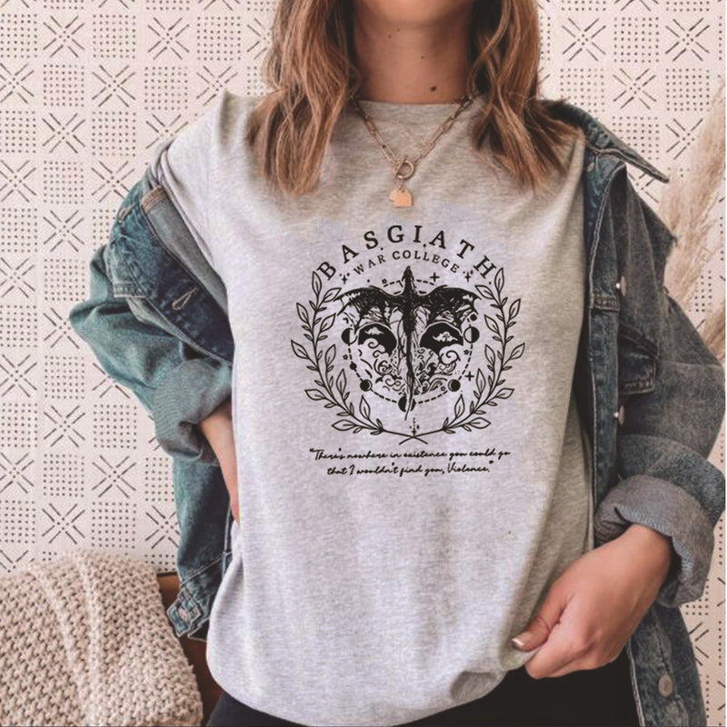 Basgiath War College T Shirt Aesthetic Fourth Wing Shirt