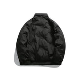 Unisex Winter Cotton Coat Vintage Cotton Stand Collar Stretchy Sleeves Cotton-Padded Coat