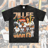 Mens Vintage baseball T-Shirt Jung Hoo Lee Printed Short Sleeve T-Shirt Vintage Loose