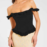 Women Tops Summer Slim Fit T-shirt Sexy Lace Top