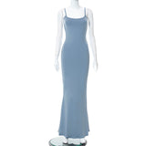 Women Dresses Casual Sleeveless Slim Fit Camisole Dress (Bla0420)