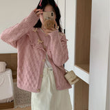 Women Knitwear Autumn and Winter Bowknot Sweater Loose Knitted Cardigan