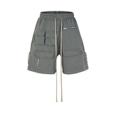 Men Shorts Terry Clip Pocket Zipper Tooling Casual Loose Breasted Men's Pants