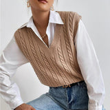 Women Knitted Sweater Vest