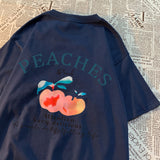 Peaches Attention Very Delicious Letters Men T Shirt Hip Hop