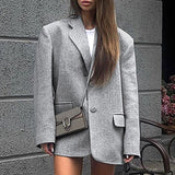 Women Trench Coat Suit Jacket Loose Autumn and Winter