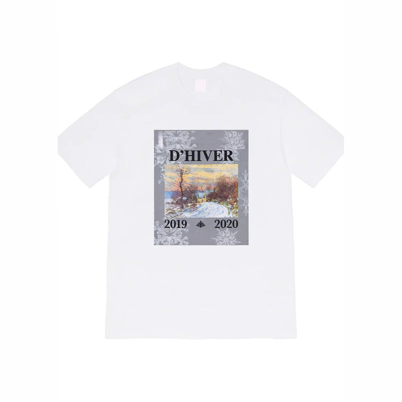 Men T-shirts 19FW D'HIVER TEE printed cotton short-sleeved T-shirt bottoming shirt