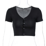 Women T-shirt Summer Slim-Fit Short-Sleeved T-shirt
