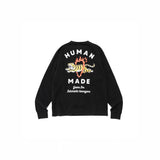Men T-shirts Retro human tiger pattern long sleeve T-shirt