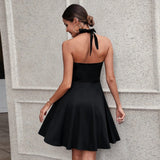Women Dress Spring and Summer Sleeveless Sexy Backless Dress
