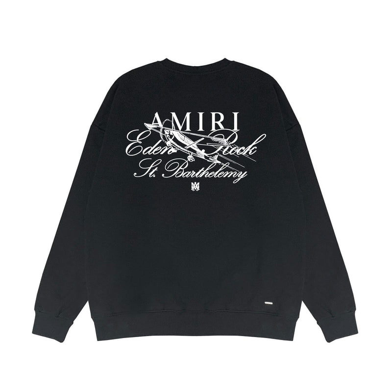 Amiri Long Sleeved Shirt Fashion Brand Crew Sweatshirts round Neck Sweater