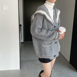 Women Cardigan Sweater Spring Cardigan Long Sleeve Loose R9968