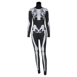 Women Jumpsuit Autumn Halloween Cosplay Printed Jumpsuit