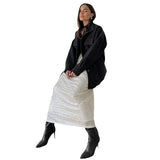 Women Trench Coat Autumn and Winter Woolen Thick Coat Coat