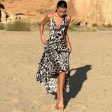 Women Dresses Summer Printed Sexy Backless Dress