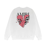 Amiri Long Sleeved Shirt Fashion Brand Crew Sweatshirts round Neck Sweater