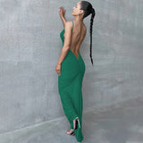 Women Dresses Fall Sexy Backless Spaghetti Straps Dress