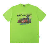 Men T Shirt Vintage Racing Printed Casual Short Sleeve T-shirt