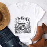 T-shirt Women's Short Sleeve Aesthetic Gothic T-shirt Vintage