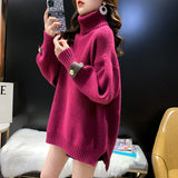 Women Knitwear Autumn and Winter Turtleneck Knitwear Loose Sweater