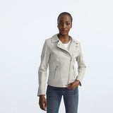 Red Leather Jacket Autumn and Winter Leather Coat for Women Short Lapels PU Leather Jacket