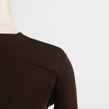 Women Dresses Spring Hollow-out Slim-Fit Long-Sleeved Dress Skirt (Qymy0409)