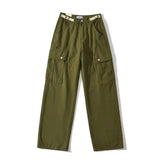 Women Sweatpants Retro Straight Casual Loose Wide-Leg Pants