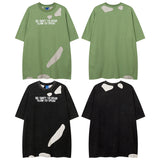 Men T Shirt Washed and Worn T-shirt Men and Women
