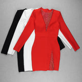 Women's Evening Dress Sexy Tight Bandage Dress Mesh Sequins Night
