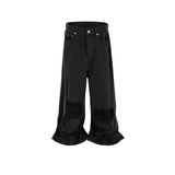 MIJKO Men's Vintage Pants MIJKO Trousers Men's and Women's Ripped Jeans