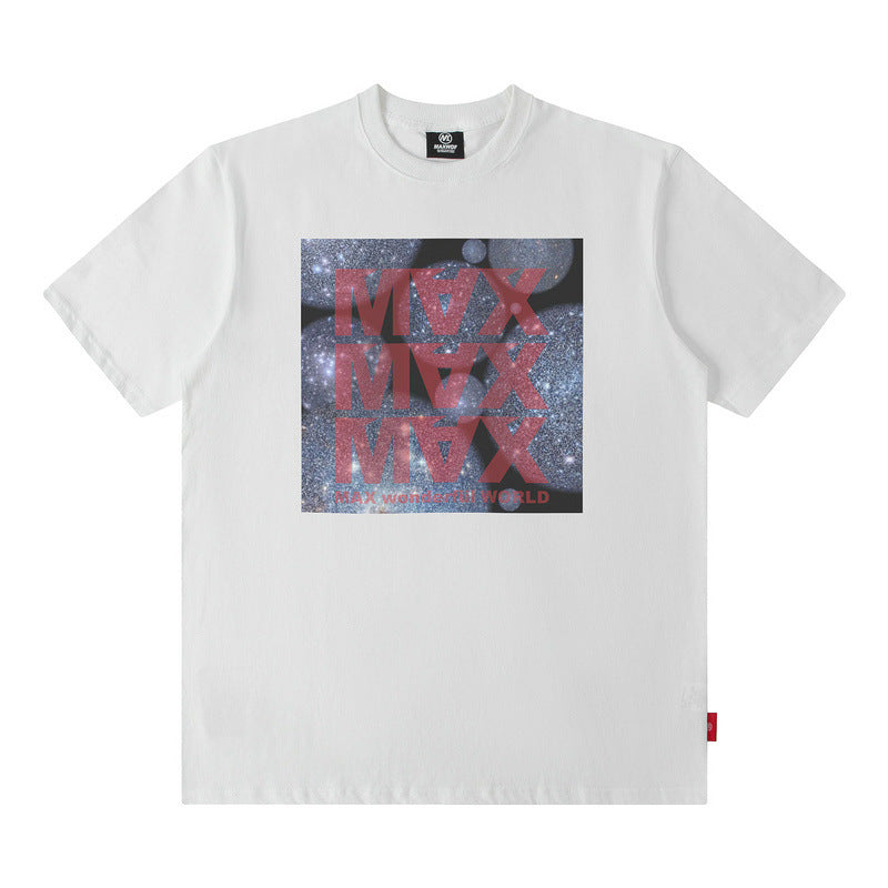 Men T Shirt Graffiti Casual Short-Sleeved T-shirt Men and Women Retro