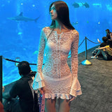 Women Dresses Spring and Summer Sexy Lace Sheath Dress