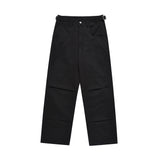 Men Sweatpants Workwear Pleated Casual Pants Men's Functional Outdoor Loose Sports Straight Pants Solid Color Trousers