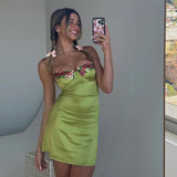 Women Dresses Knitted Lace Sling Short Dress Sexy Slim Fit Skirt